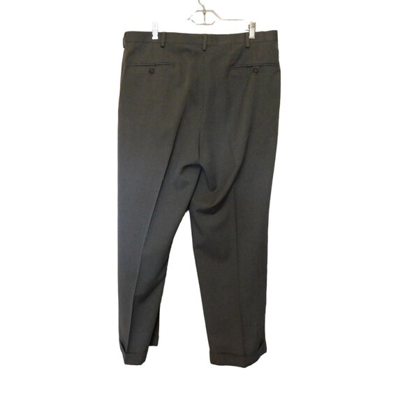 Dockers Slacks 36x30 Actual L 29.5 Gray Pants Relaxed Pleated Front Cuffed Hem - Picture 5 of 7